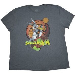 Space Jam Bugs Bunny Daffy Duck Basketball Graphic T-Shirt Mens XXL